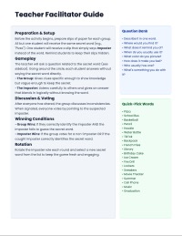 Imposter: A Social Deductive Thinking Game