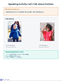 Clothing Vocabulary for ESL
