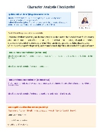 Character Traits Revealed