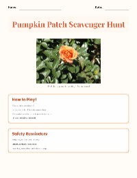 Pumpkin Patch Scavenger Hunt Guide
