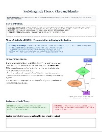 Language and Social Class Theory Sheet