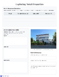 Properties of Metals Exploration