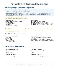 Mesoamerican & Andean Civilizations Test Review