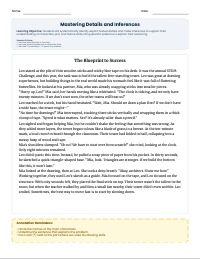 Close Reading Evidence Practice
