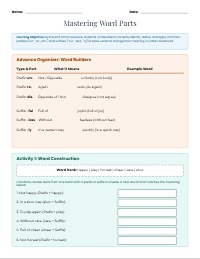 Mastering Prefixes and Suffixes