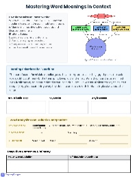 Advanced Vocabulary Strategies