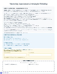 Strategic Test Question Analysis