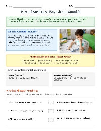 Parallel Structure Practice