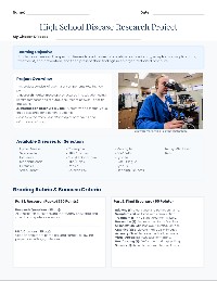 Disease Research and Brochure Project