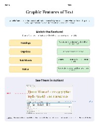 Understanding Graphic Features in Text
