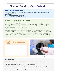 Ultrasound Technician Career Exploration