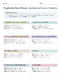 Overview of Career Clusters