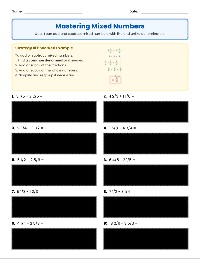 Adding and Subtracting Mixed Numbers
