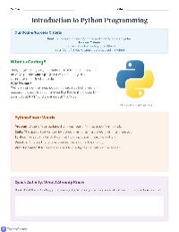 Introduction to Python Basics