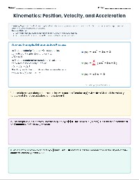Kinematics & Motion Graphs