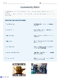 Community Rules Worksheet