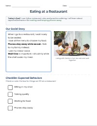 My Successful Restaurant Visit Lesson Plan