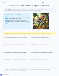 Animated Grammar Adventure: Parts of Speech Review