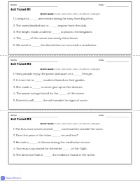 Vocabulary Mastery Daily Exit Tickets