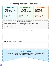Mastering Academic Language Skills