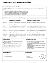Geometry Lessonplan