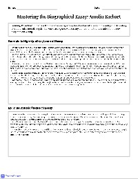 Amelia Earhart Essay Examples