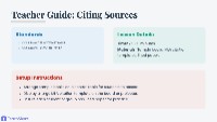 Teacher Guide: Citing Sources