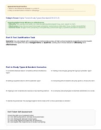 Statistics Foundations and Digital Tool Selection