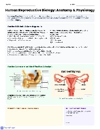 Human Reproductive System Advanced Assessment