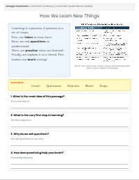 Georgia 6th Grade Text Types for Emergent Readers