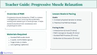 Mastering Progressive Muscle Relaxation for Wellness
