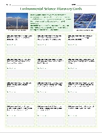 Green Science Flip Cards