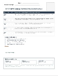 GCSE Individual Presentation Feedback Sheet