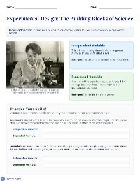 Understanding Experimental Design Concepts