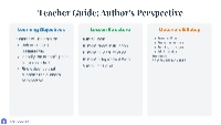 Understanding Author's Perspective