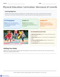 Year-Long Physical Education Curriculum Plan