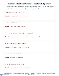 Dialogue Editing Practice
