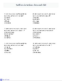 Prefixes and Suffixes Practice