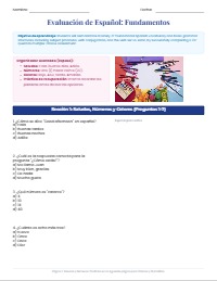 Spanish 1 Final Exam Comprehensive Review