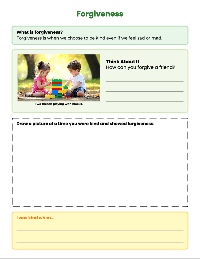 Forgiveness Virtue Worksheet
