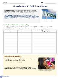 Globalization in Your Life