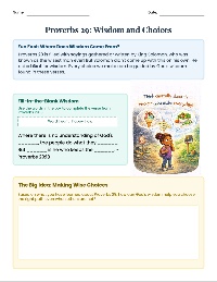 Proverbs 29 Kids Worksheet
