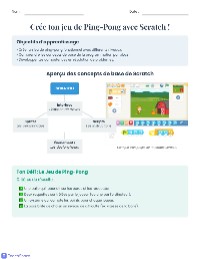 Créer un jeu de Ping-Pong avec Scratch