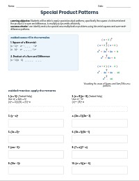 Section 8.4 - Multiplying Special Cases