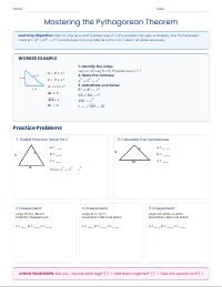 Mastering Pythagoras' Theorem Practice Worksheet