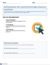 Join codes for Teachshare Google Classroom