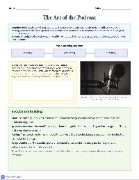 Podcast Analysis Planning Guide