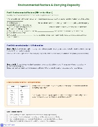 Carrying Capacity Quick Check