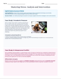 Mastering Stress Management Techniques Grade 12