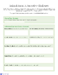 Completing Your Narrative Plan